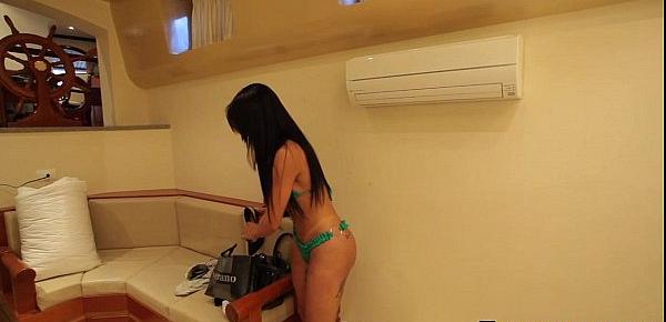  Brazilian tranny beauty posing in sexy bikini